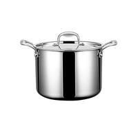 Stock pots Stock Pot, 316 Stainless Steel Soup Pot with Lid, Large Capacity Stewpot, Household or Commercial, Cooking Porridge and Marinated Meat, All Stove Compatible, 4.7L/6L/8L/9L/10L, Silver (Size