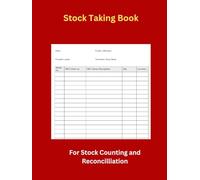 Stock Taking Book: For Stock Counting and Reconciliation