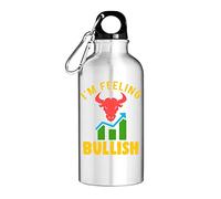 Stock Trader I Am Feeling Bullish Bull Market Tourist Water Bottle Silver 500ml