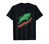 Stock Trading Bull Market Candlestick Chart Rise T-Shirt