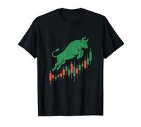 Stock Trading Bull Market Candlestick Chart Rise T-Shirt