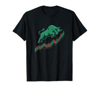 Stock Trading Bull Market Candlestick Chart Rise T-Shirt
