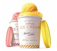 Stock Your Home 16oz Ice Cream Containers with Airtight Silicone Lids (2-Pack) Reusable 1 Pint Ice Cream Container for Storing Gelato, Sorbet, and Frozen Yogurt