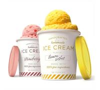 Stock Your Home 32oz Ice Cream Containers with Airtight Silicone Lids (2-Pack) Reusable 2 Pint Ice Cream Container for Storing Gelato, Sorbet, and Frozen Yogurt