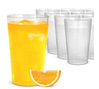 Stock Your Home 5 oz Clear Plastic Reusable Cups, (12 Pack) Pebbled Juice Glasses, Acrylic Cups, Small Plastic Drinking Glasses