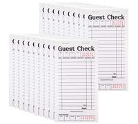 Stock Your Home Black+White Guest Check Books for Servers (20 Pack) Server Note Pads, Waiter Checkbook, Food Receipt Book, Restaurant Order Pad, Paper Checks, Waitress Accessories, 1000 Total Tickets