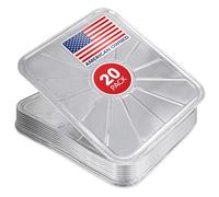 Stock Your Home Disposable Foil Oven Liners (20 Pack) Aluminum Foil Oven Liners for Bottom of Electric Oven & Gas Oven, Reusable Oven Drip Pan Tray for Cooking & Baking, Disposable Baking Mats -