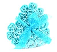 Stockcde Soap Flower Heart Box, Set of 24 Blue Rose Flowers Soap, Gift Set