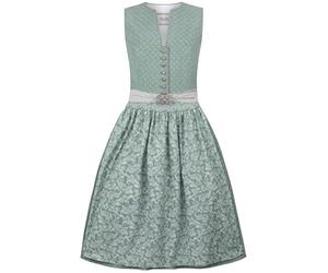 Stockerpoint Franka Women's Dirndl I Size 34-54 I Costume Dress with Loving Details and Dirndl Apron I 100% Cotton I Comfortable and Easy Care I Perfect for Costumes and Festivities, Green (sage), 20
