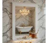 Stockholm 3 Bathroom Mirror In White