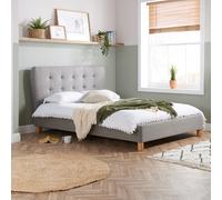 Birlea Stockholm Bed in Grey | Size: Double Birlea Grey Double