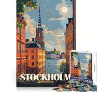 Stockholm Cityscape 1000 Pieces Jigsaw Puzzles for Teenagers Boost Memory Stress Release Premium Cut Cherished Gift 50x75cm