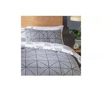 Stockholm Diamond Dash Grey Bedding Set Our Polycotton Blend Is Easy Care And The Duvet Has Simple Button Down Fastening Too Slumber In Style- Single