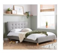 Stockholm - Double - Grey - Fabric - Low Foot-End -4ft6 - Happy Beds