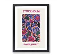 Stockholm Flower Market Exhibition Vol.4 Framed Print | A2 Black Framed Wall Art | Ready to Hang | Modern Floral Picture | Living Room Bedroom Lounge Office