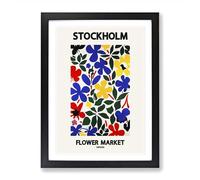 Stockholm Flower Market Exhibition Vol.7 Framed Print | A2 Black Framed Wall Art | Ready to Hang | Modern Floral Picture | Living Room Bedroom Lounge Office