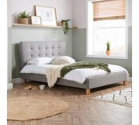 Stockholm Grey Fabric Bed - Sizes Available