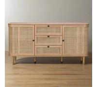 Stockholm Large Sideboard Beige 2 Doors 4 Shelves 3 Drawers