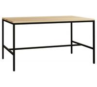 Stockholm Natural and Oak Dining Table, 140cm Seats 6 Diners Rectangular Top