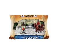 Stockholm Sweden 3D Refrigerator Magnet Souvenirs Handmade Resin Magnetic Stickers Home Kitchen Decoration,Stockholm Fridge Magnet Collection Gift