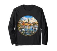 Stockholm Sweden, European Cruise Seaport Long Sleeve T-Shirt