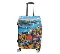 Stockholm Sweden Travel Luggage Cover Washable Anti-Scratch Baggage Suitcase Protector S