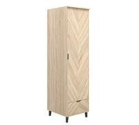 stockholm wooden wardrobe with 1 door 1 drawer in sonoma oak
