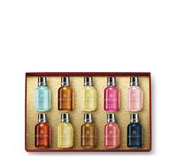 Molton Brown Bath & Body Bath & Shower Gel Stocking Filler Collection Bath & Shower Gel Coastal Cypress & Sea Fennel + Re-Charge Black Pepper + Orange & Bergamot + Fiery Pink Pepper + Delicious Rhubarb & Rose + Neon Amber + Flora Luminare + Tobacco Absolute + Heavenly Gingerlily + Dark Leather