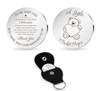 Stocking Fillers Dad Birthday Gifts for Dad Keyring Easter Father‘s Day Gifts for Daddy from Daughter Son Pocket Hug Retirement Gift Cool Valentines Presents for Fathers Day Easter Basket Fillers Xmas