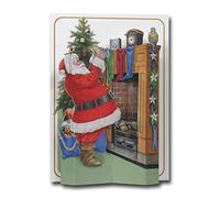 Stocking Fillers - Pictoria Press 3D Pop Up Christmas Greeting Card - Stocking Fillers - Father Christmas - Santa Claus