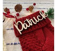Stocking Name Tags | Christmas Stocking Names | Wood Words | Wood Word Cutout | Wood Word Signs | Personalized | Laser Cut | Wood Word Art (Wood,1PCS)
