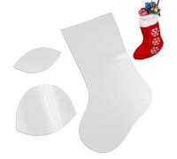 Stocking Sewing Template Set - Acrylic Non-Slip Templates for 8/12/15 Inch Christmas Stocking Patterns | Basic Ruler Guide for Sewing, Quilting and Crafting Holiday Stockings at Home