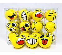Stocking Stuffers - Emoji Party Supplies - Large Stress Squeeze Balls for Fun Party Favors- Great for School and Prizes - 12 Pieces