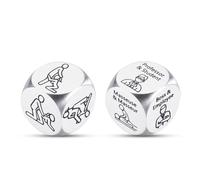 Stocking Stuffers for Adults - Mens & Womens Gifts for Christmas - Dice for Couples & Date Night - White Elephant & Gap Gifts - Anniversary Steel Dice