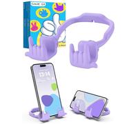 Stocking Stuffers for Teens Boys Girls Cell Phone Stand: Upgrade Adjustable Rock On Lazy Phone Holder for Desk Kids Adults Men Women Gifts for Christmas Birthday Funny Cool Gadgets Ideas (Purple)