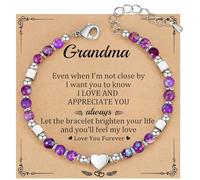 Stocking Stuffers for Women Teens, Gifts for Mom Christmas Gift Mothers Day Gifts for Grandma Daughter Bonus Mom Nature Stone Bead Bracelets for Women Graduation Gift for Her 2025, Adjustable, Nature