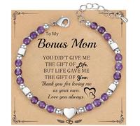Stocking Stuffers for Women Teens, Gifts for Mom Christmas Gift Mothers Day Gifts for Grandma Daughter Bonus Mom Nature Stone Bead Bracelets for Women Graduation Gift for Her 2025, Adjustable, no