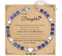 Stocking Stuffers for Women Teens, Gifts for Mom Christmas Gift Mothers Day Gifts for Grandma Daughter Bonus Mom Nature Stone Bead Bracelets for Women Graduation Gift for Her 2025, Adjustable, no