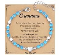 Stocking Stuffers for Women Teens, Gifts for Mom Christmas Gift Mothers Day Gifts for Grandma Daughter Bonus Mom Nature Stone Bead Bracelets for Women Graduation Gift for Her 2025, Adjustable, no