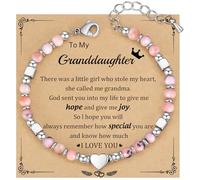 Stocking Stuffers for Women Teens, Gifts for Mom Christmas Gift Mothers Day Gifts for Grandma Daughter Bonus Mom Nature Stone Bead Bracelets for Women Graduation Gift for Her 2025, Adjustable, no