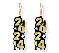 Stocking Stuffers Holiday Outfits for Women 2024 Happy New Years Earrings Gold 2024 Alphabet Dangle Earrings Christmas Gifts for Women