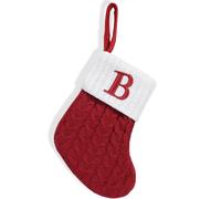 Stockings Hanging Bags Novelty Happy Xmas Tree Decorations Santa Snowman Reindeer Treat Bag Funky Crew Socks (B)