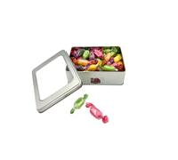 Stockleys Sherbet Fruits 500g Bundle with TinTastic Silver Refillable Sweets On-the-Go Tin