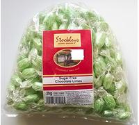 Stockleys SUGAR FREE Chocolate Limes Sweets - 1 x 2kg