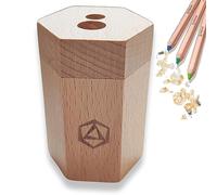 Stockmar Dual Pencil Sharpener FSC Lime Wood for Thin and Thick Pencils - Triangular and Hexagonal Shape - Colour Giants Stockmar, Waldorf Art Supplies, Made in Germany