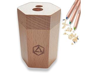 Stockmar Dual Pencil Sharpener FSC Lime Wood for Thin and Thick Pencils - Triangular and Hexagonal Shape - Colour Giants Stockmar, Waldorf Art Supplies, Made in Germany