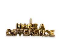 STOCKPINS I Make a Difference Lapel Pin Award and Appreciation Pin for Volunteers, Students, and Employees, Handcrafted in The USA, 1 Pack, Pewter, no gemstone