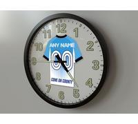 STOCKPORT COUNTY 10 INCH (25cm) FOOTBALL WALL CLOCK - PERSONALISED FOOTBALL GIFTS - SELECT ANY PLAYER OR YOUR OWN NAME AND NUMBER TO BE PRINTED ONTO OUR FOOTBALL CLOCKS!