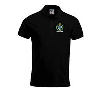 Stockport CTY. 1966-1967 Retro Football Polo Embroidered Logo Black