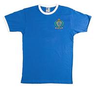Stockport CTY. 1966-1967 Retro Football T Shirt Embroidered Logo Royal